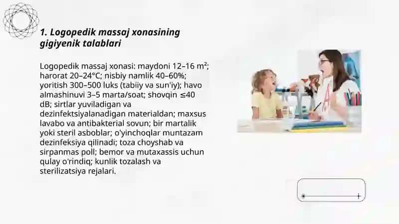Logopedik massaj xonasining gigiyenik talablari 3