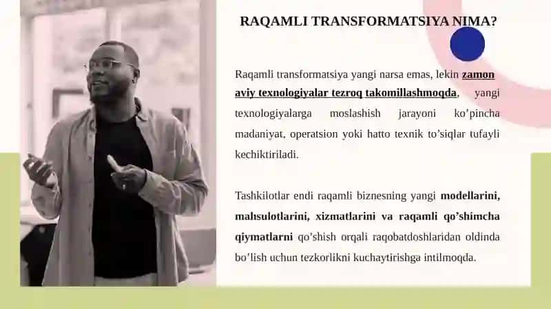 Raqamli transformatsiya. Raqamli iqtisodiyotda IT sektori. 3
