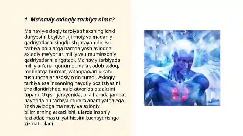 Ma'naviy-axloqiy tarbiya haqida tushuncha.Aqliy tarbiya haqida tushuncha 3