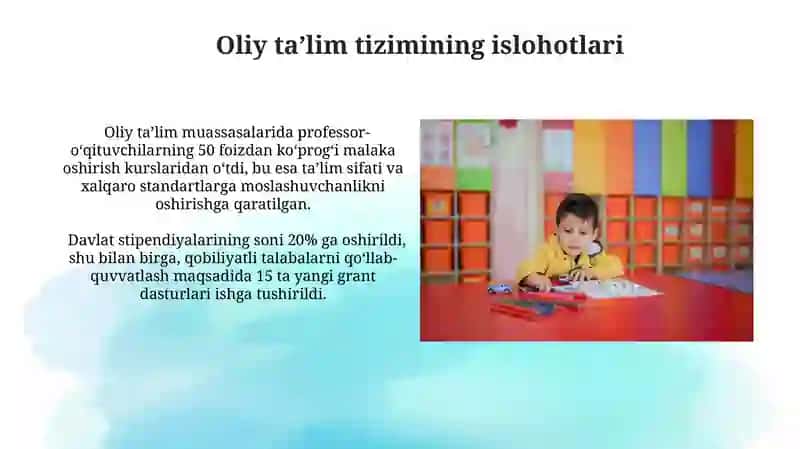 Oliy taʼlim tizimining islohotlari 3