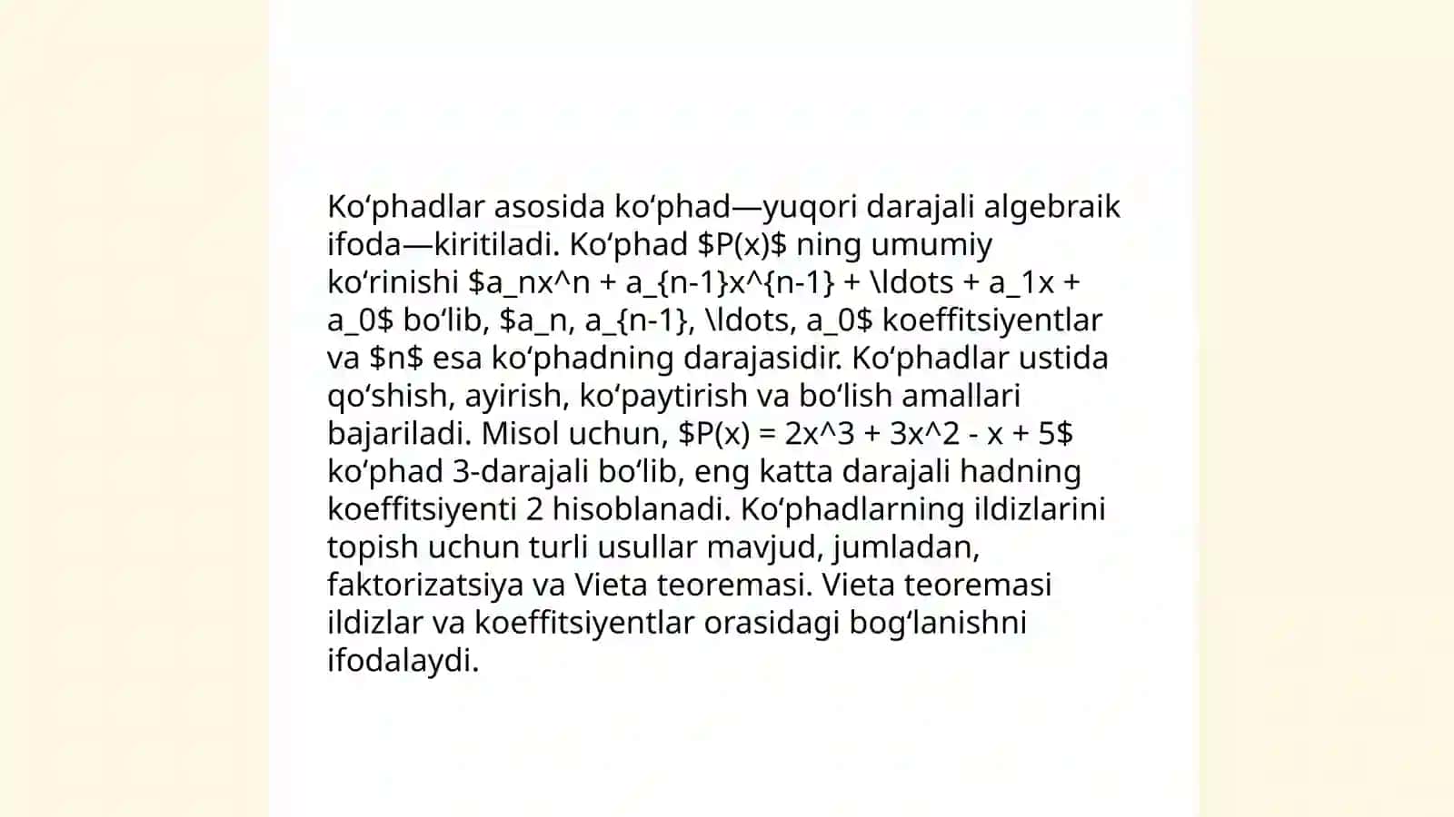 Koʻphadlarni koʻpaytirish va boʻlish 3