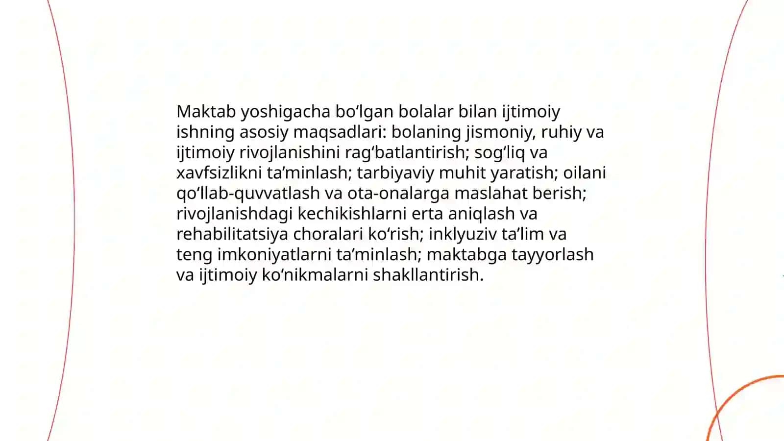 Maktab yoshigacha bo'lgan bolalar bilan ijtimoiy ish. Xususiy va Davlat bo'gchalarining farqi 3