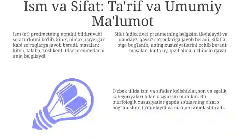 Ot va sifat soʻz turkumi 3