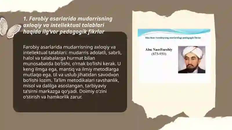 Sharq allomalarining asarlarida mudarrislar mehnati to‘g‘risida ilg‘or pedagogik fikrlar 3