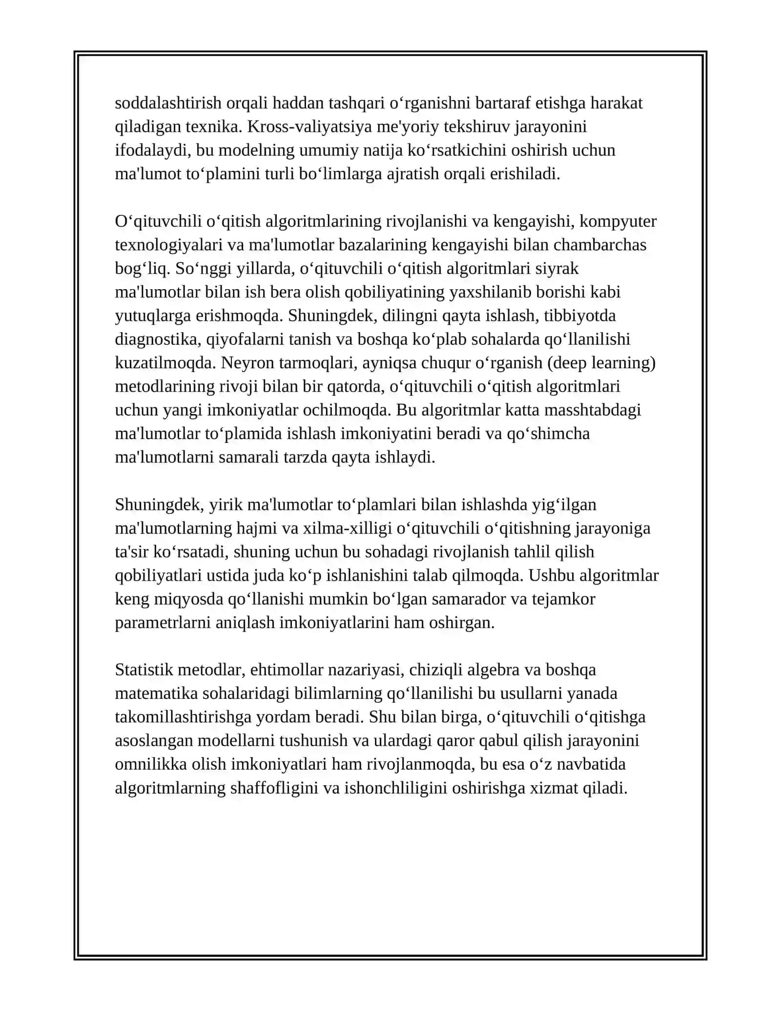 O‘QITUVCHILI O‘QITISH ALGORITMLARINING ISHLASH TAMOYILI 3