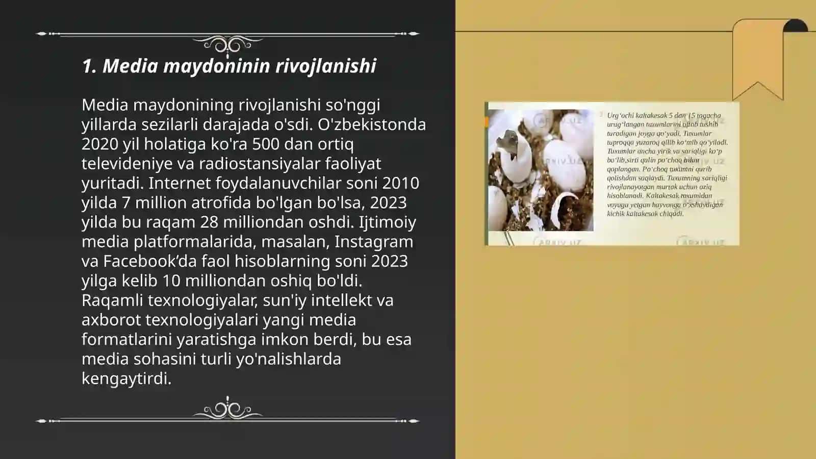Media maydon tuzulishi va internet jurnalistikasida raqobat muhiti 3