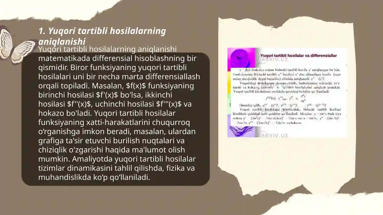 Yuqori tartibli hosila 3