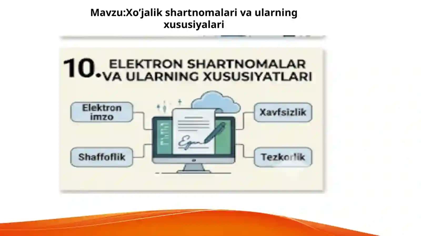 MUNDARIJA KIRISH I BOB. XO‘JALIK SHARTNOMALARINING HUQUQIY ASOSLARI VA AHAMIYATI 3