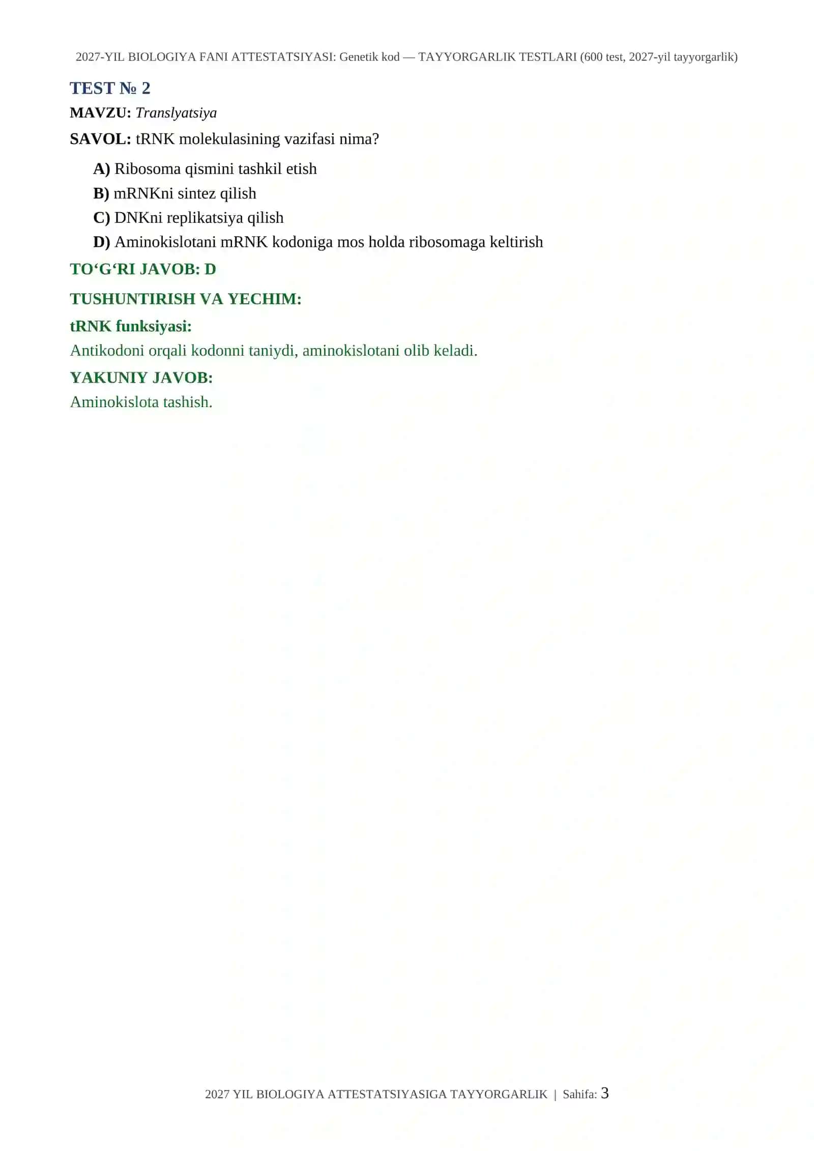 Oqsil biosintezi 3