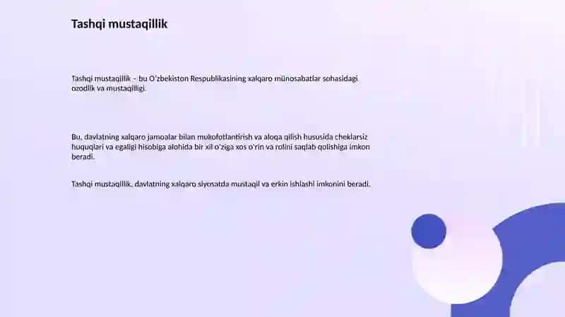O‘zbekiston mustaqilligi: davlatning shakllanishi va Konstitutsiya 3