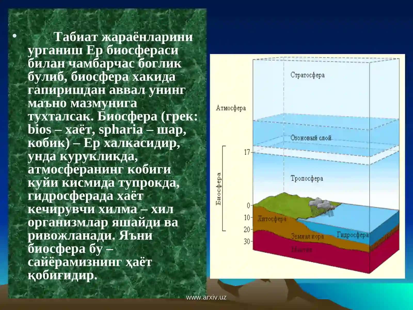 Биосфера хакидаги таълимот 3