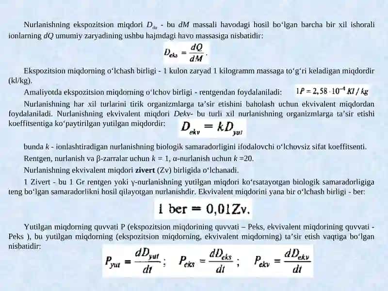 Ionlashtiradigan nurlanishning biologik ta’siri 3