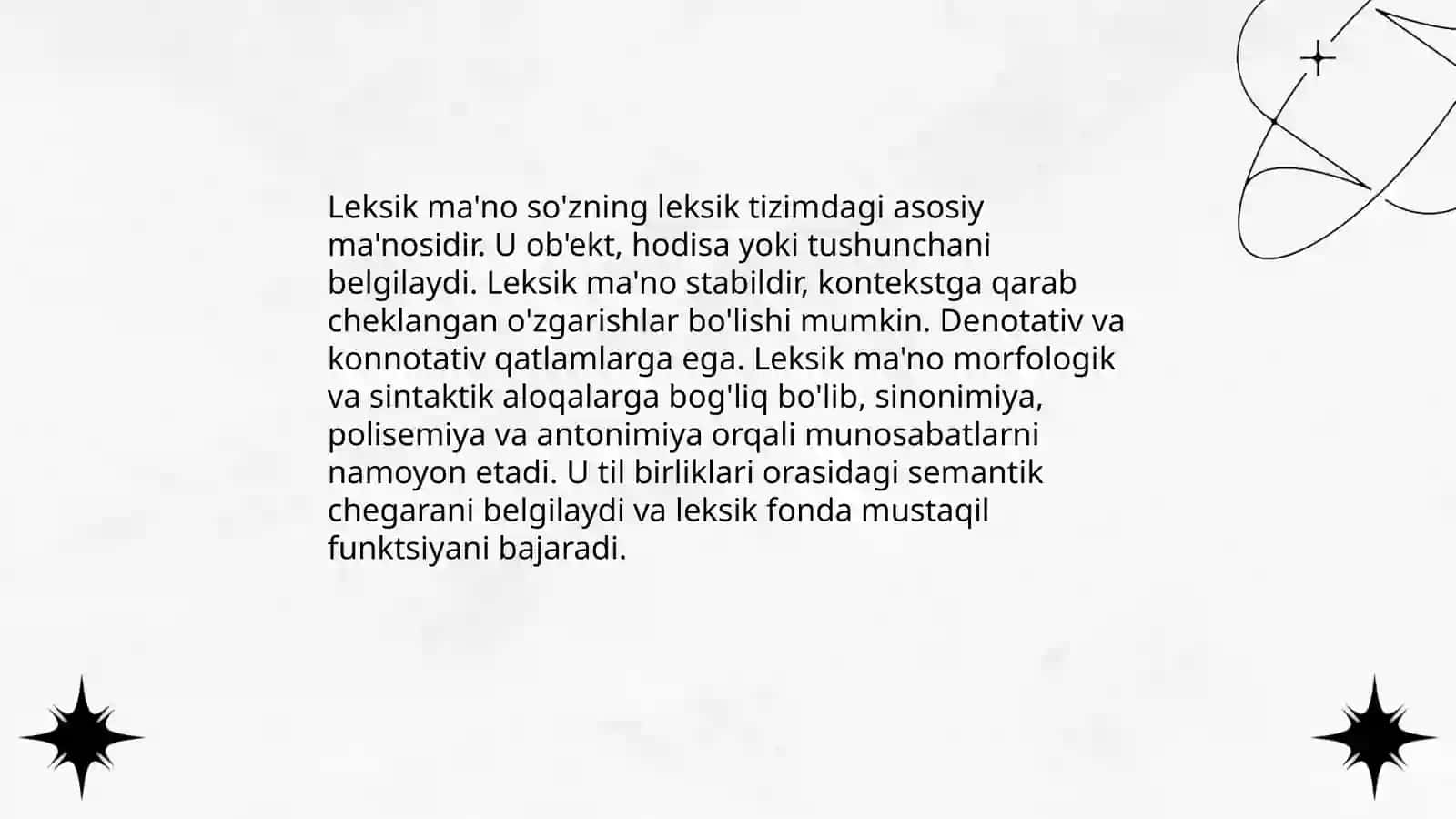 Leksik ma’no va hosila ma’no, ularning farqlanishi 3