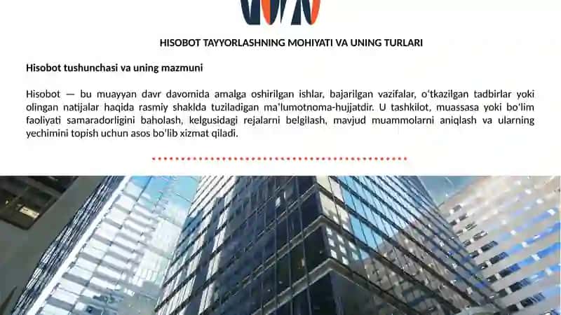 Hisobot Tayyorlash, Ish Yuritishi Uslubi va Tili 3