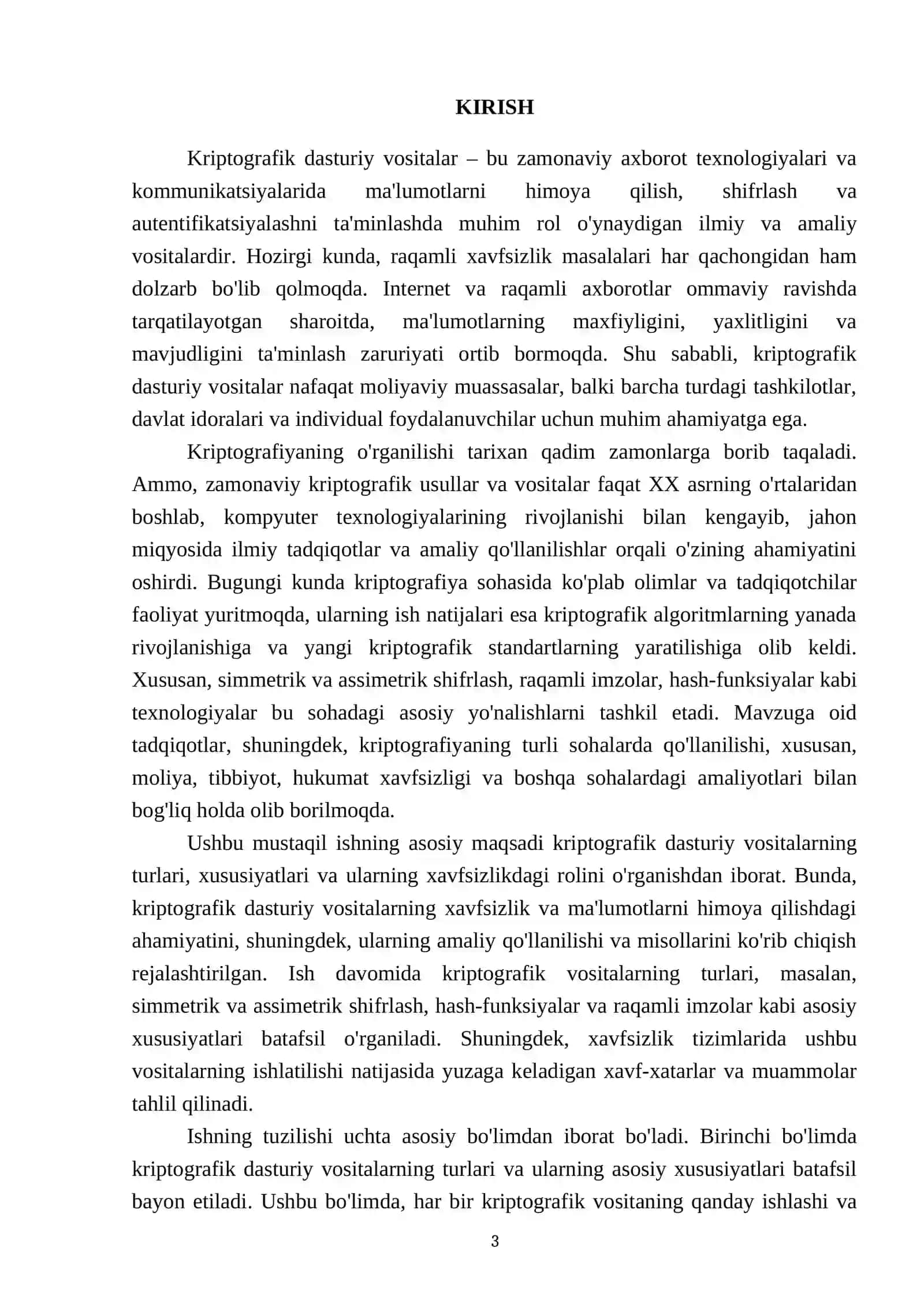 Kriptografik dasturiy vositalar va ularning qo‘llanilishi 3