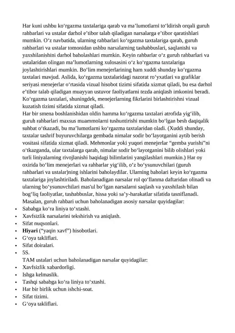 Gemba menejerlarining rollari va mas'uliyatlari: Toyota Astra Motor kompaniyasida kaizen 3