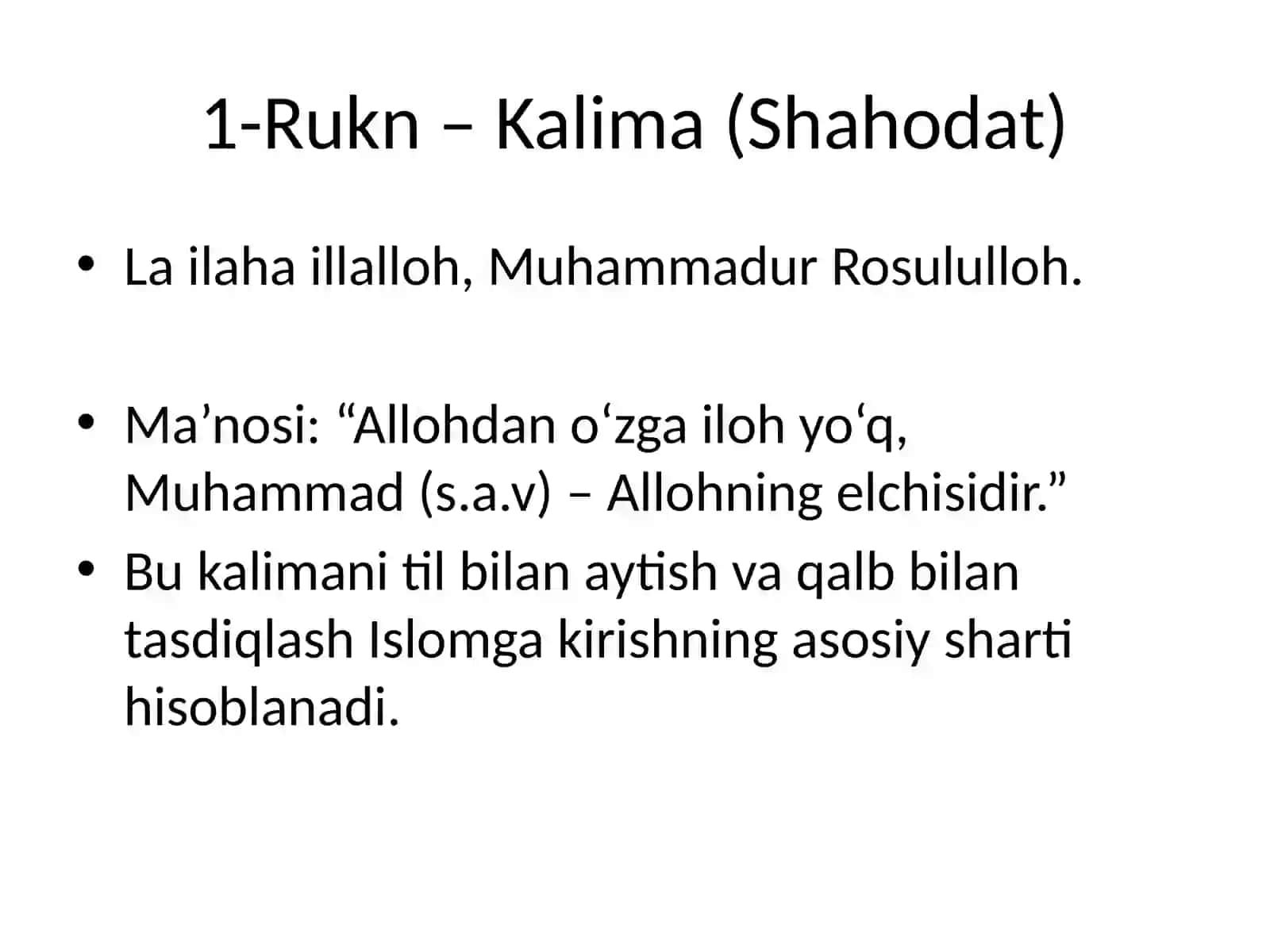 Islomning 5 rukni 3
