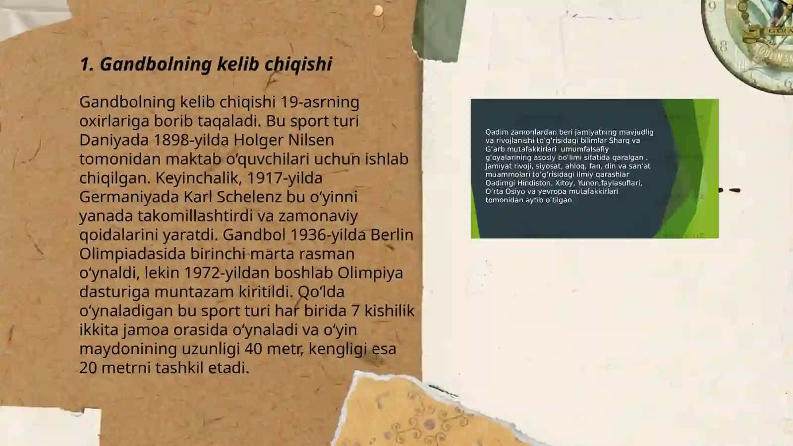 Gandbolning Oʻzbekistonga kirib kelishi va rivojlanishi 3