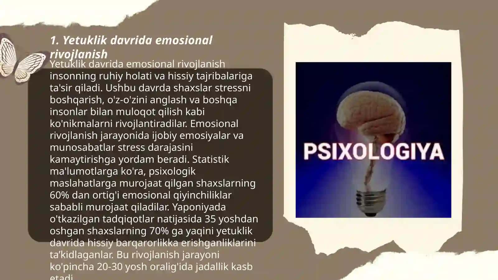 Yoshlikka va yetuklik davrining psixologik xususiyatlari 3