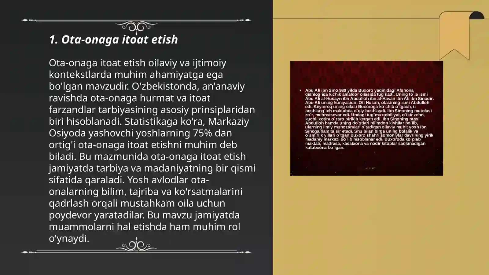 Ota-onaga itoat etish 3