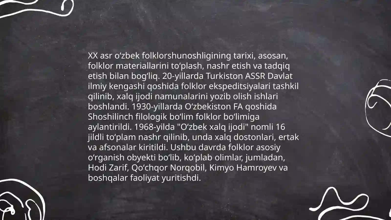 XX asr oʻzbek folklorshunoshligi antologiyasi 3