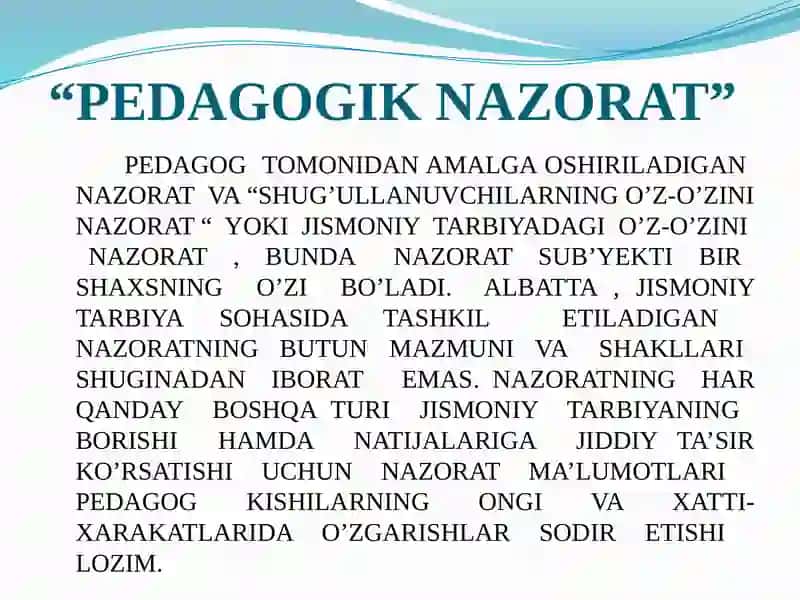 SPORT MASHG’ULOTLARIDA NAZORAT 3