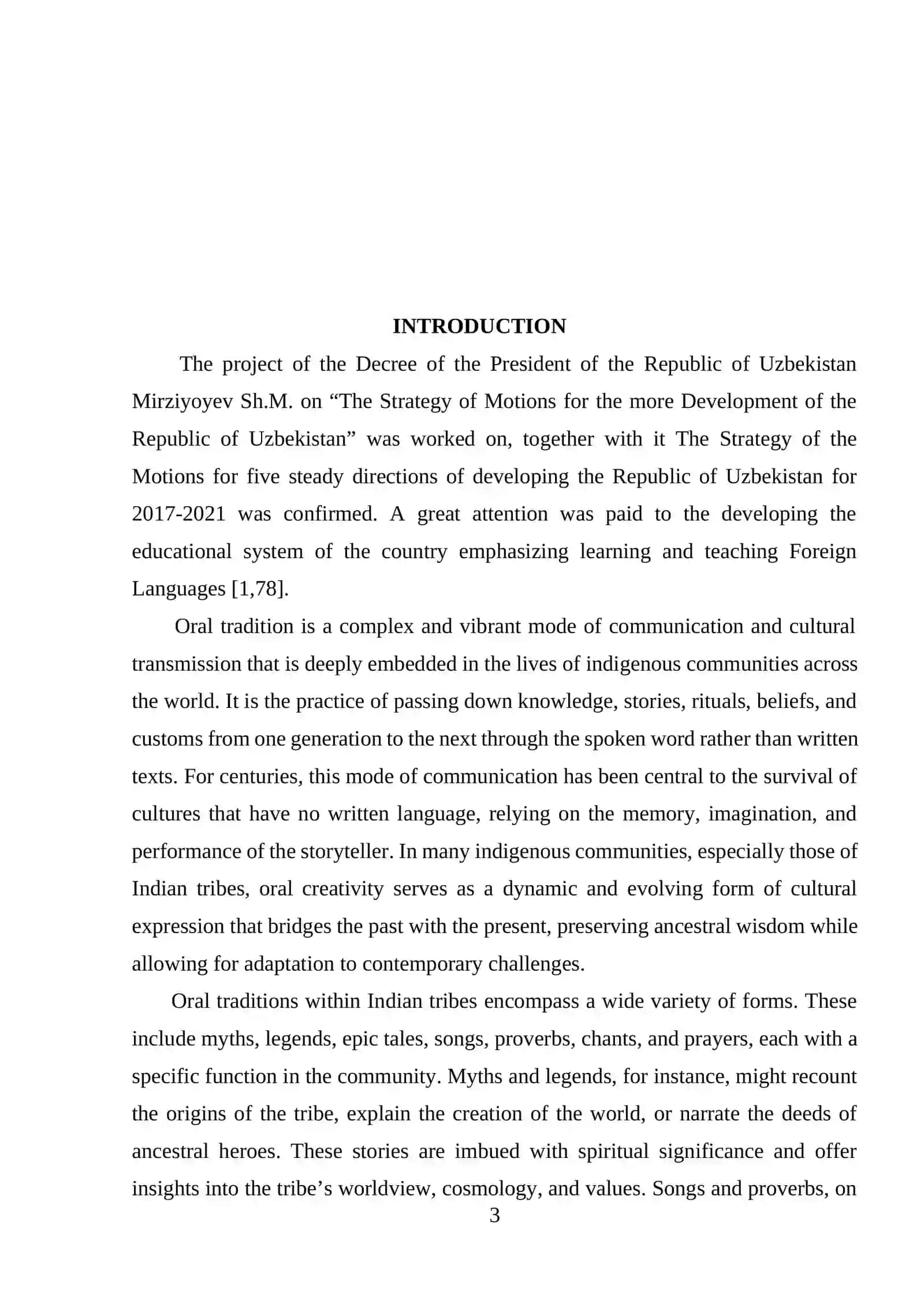 Oral Creativity of Indian Tribes 3