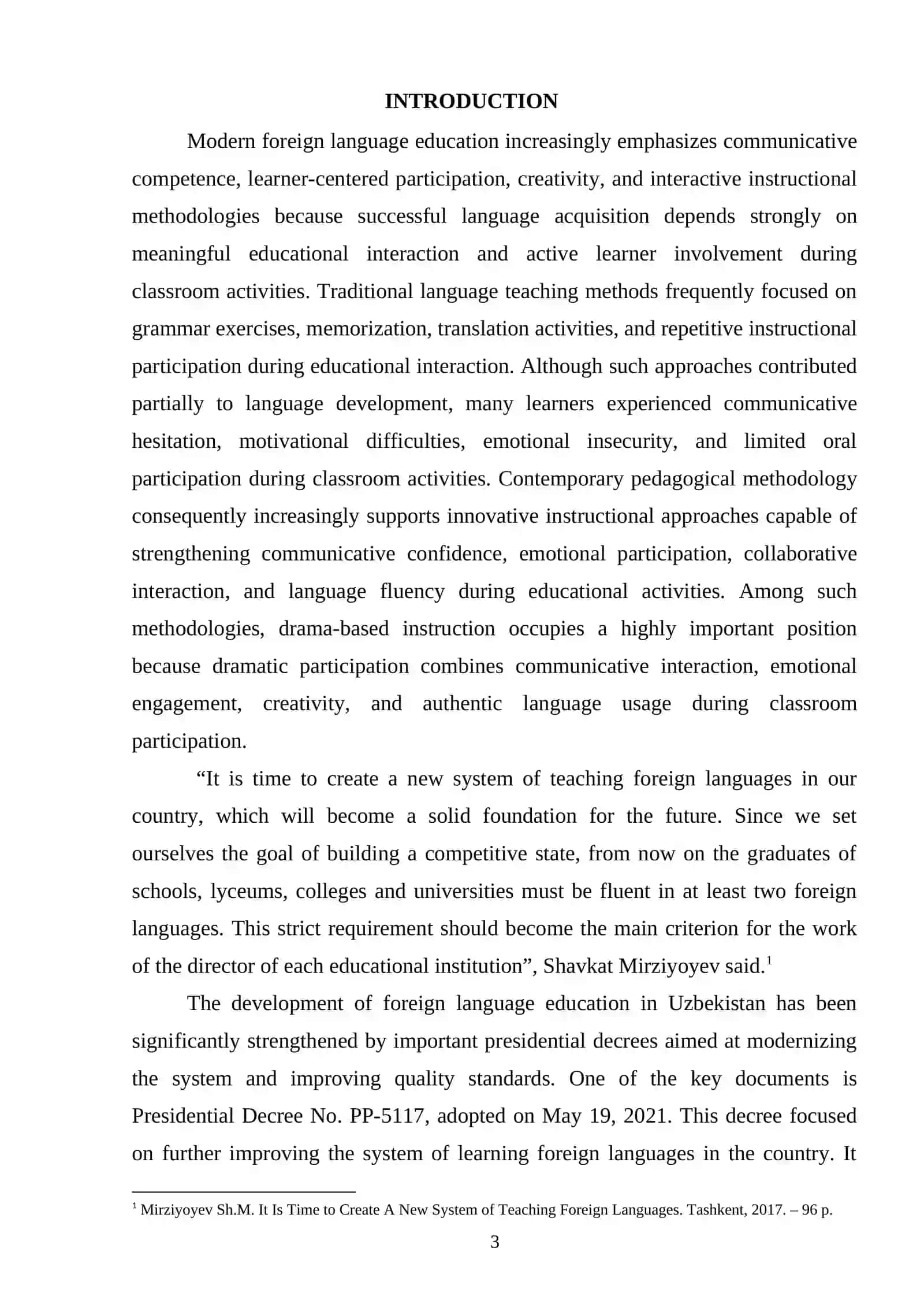 Course Paper: The role of drama in language learning 3