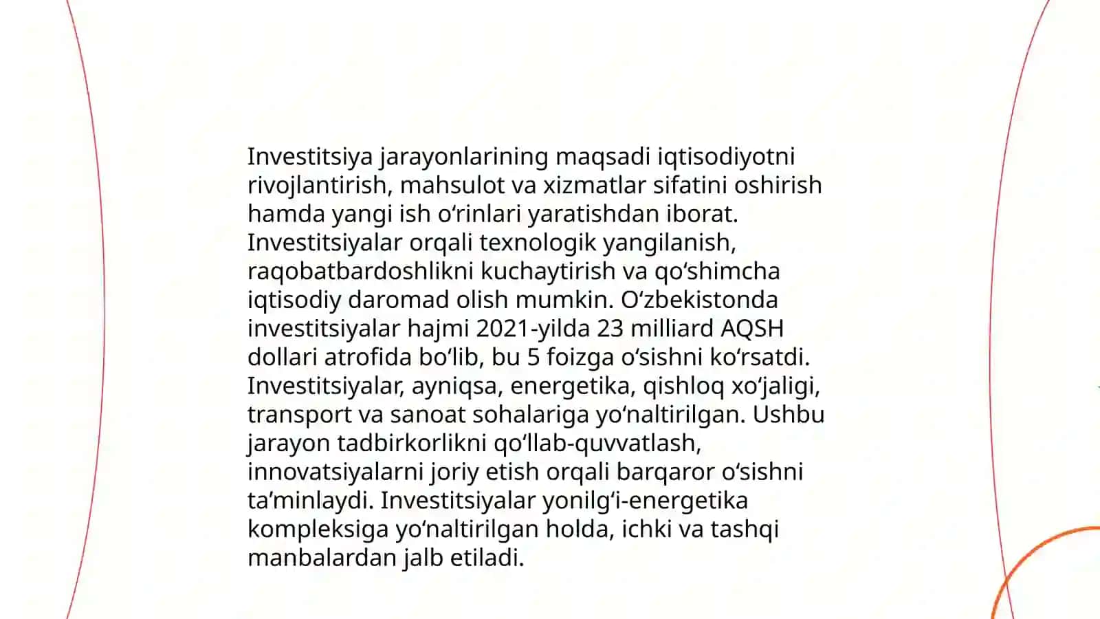 investitsiya jarayonlarining mazmuni va asosiy xususiyatlari 3
