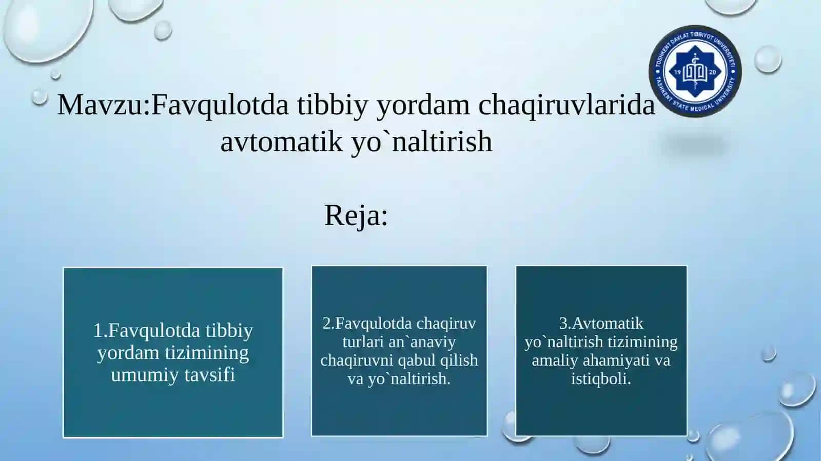 Favqulotda tibbiy yordam chaqiruvlarida avtomatik yo`naltirish 3