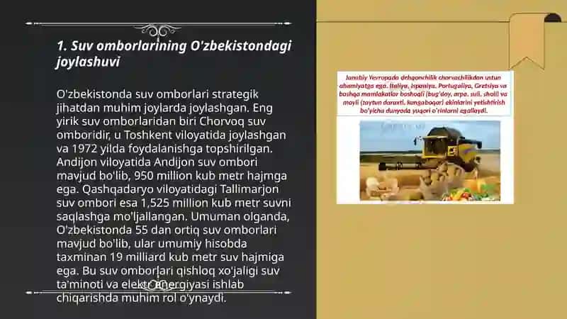 Suv omborlari va ularning xalq xujaligidagi ahamiyati 3