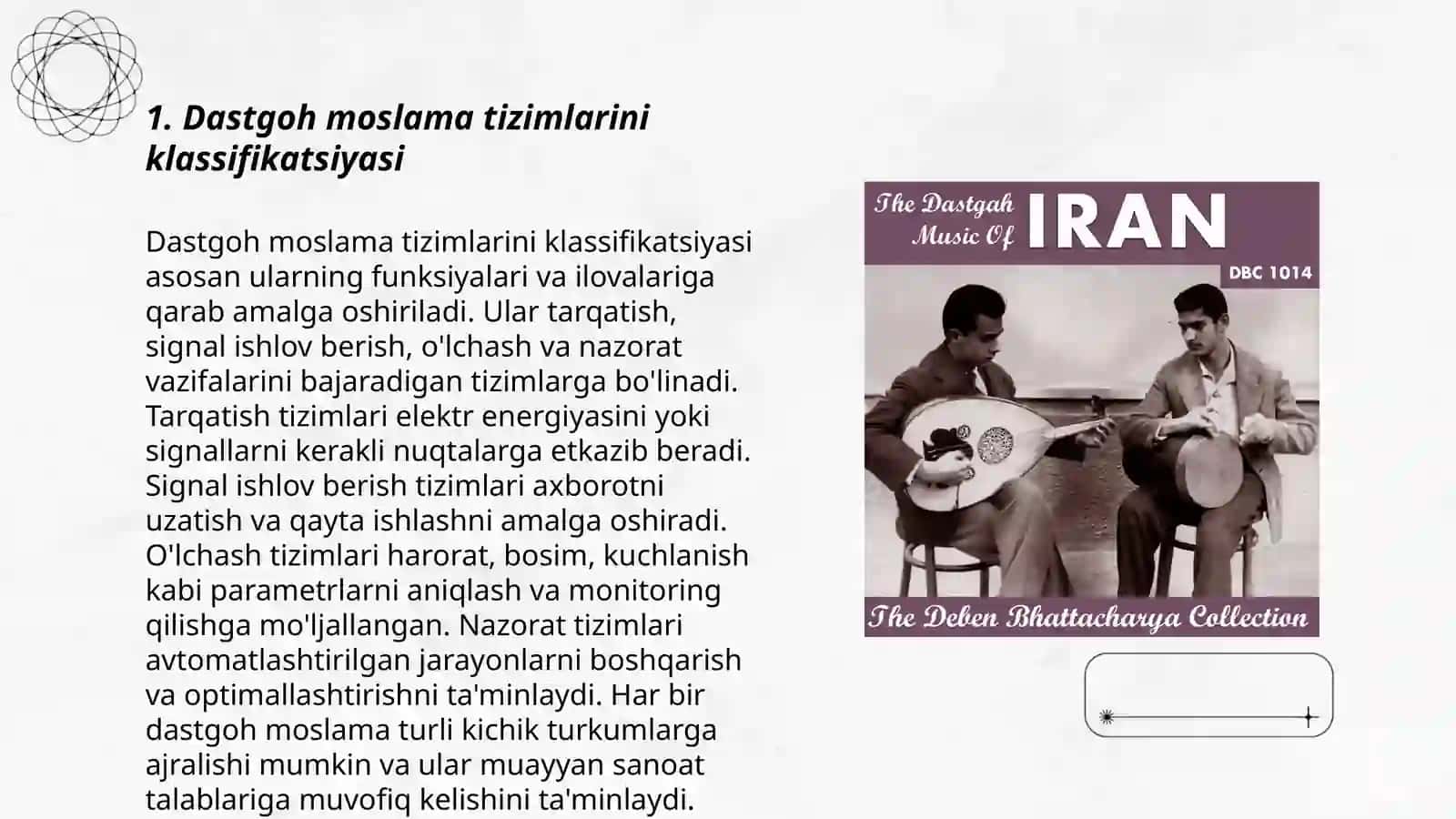 Dastgoh moslama tizimini oqilona tanlash 3