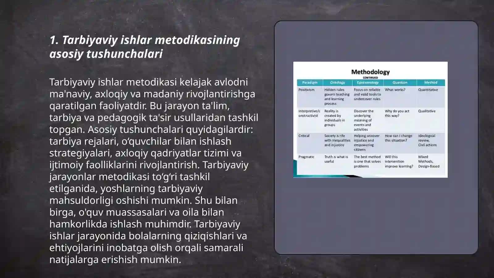 Tarbiyaviy ishlar metodikasining maqsad va vazifalari 3