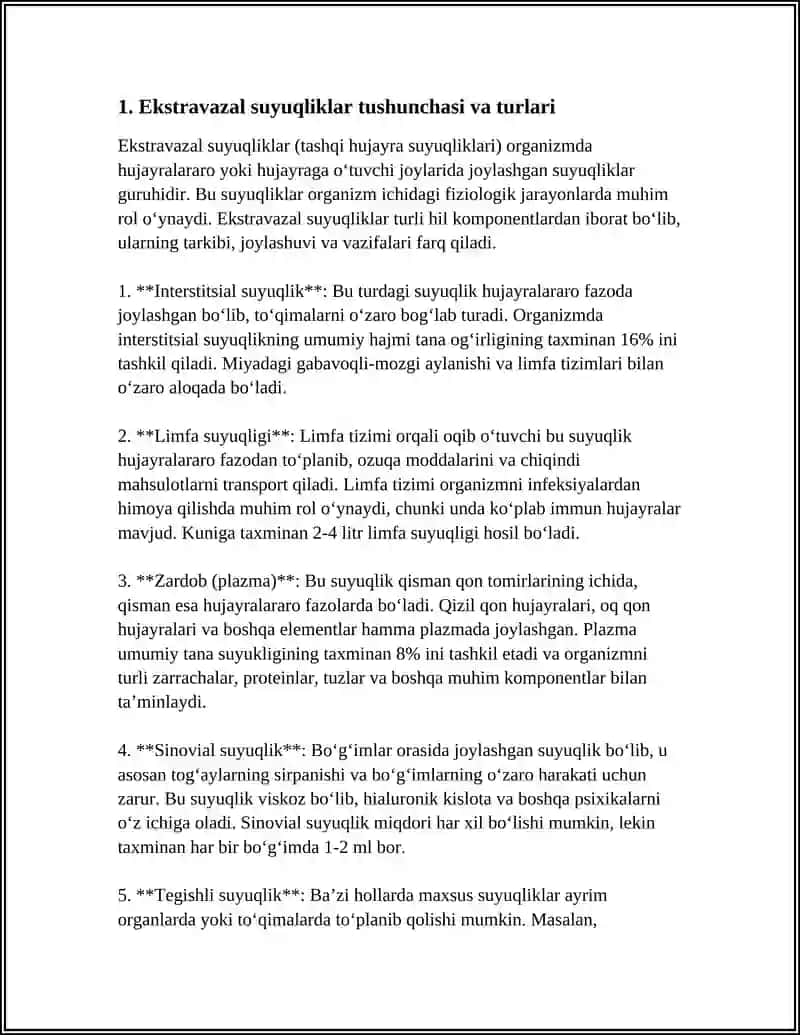 ORGANIZMNING EKSTRAVAZAL SUYUQLIKLARI. QON PIGMENTLARI 3