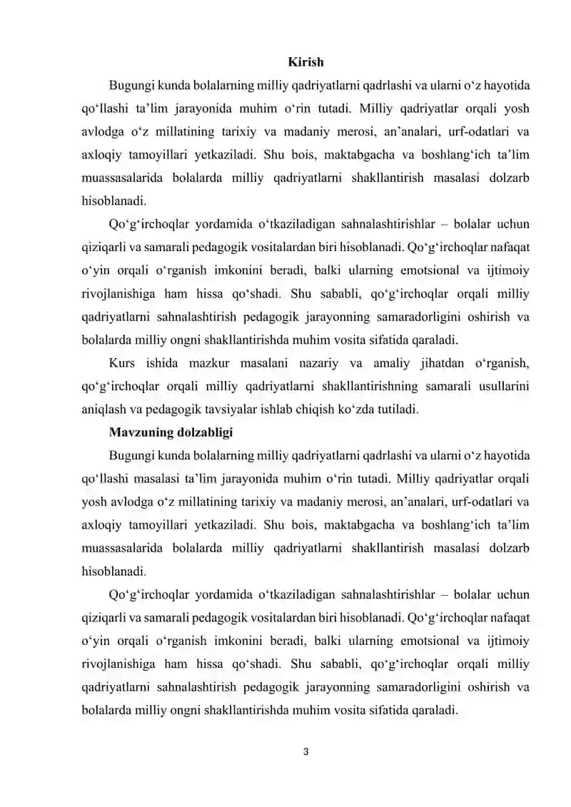 Qo'g'irchoq spektakillarda o'zbek xalq urf-odatlarini ko'rsatish 3