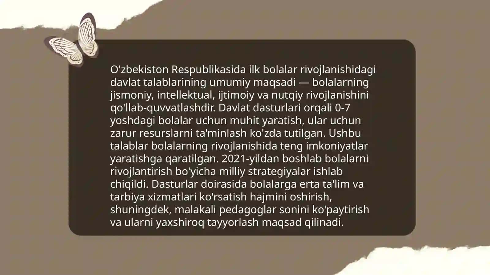 O'zbekiston respublikasining ilk va maktabgacha yoshdagi bolalar rivojlanishiga qo'yiladigan davlat talablari 3