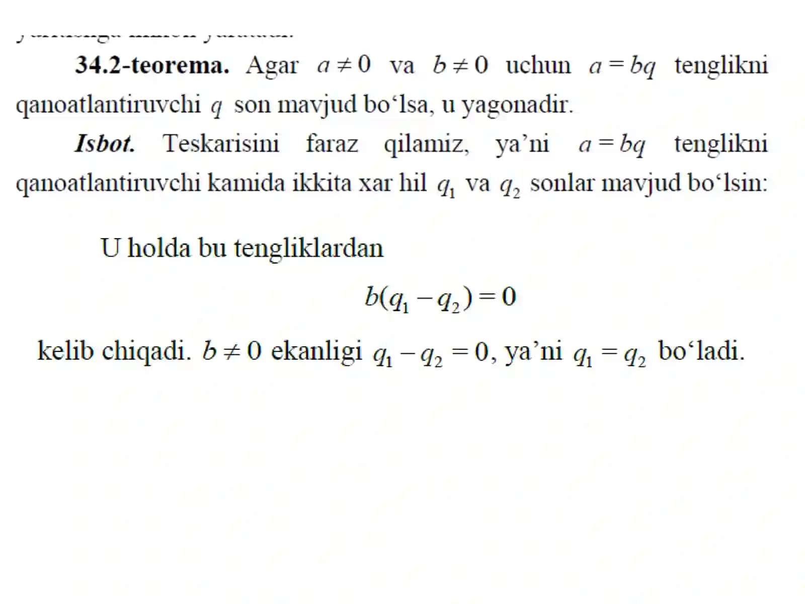 Bo‘linish belgilari. Sonlarning umumiy bo‘luvchi siva karralisi 3