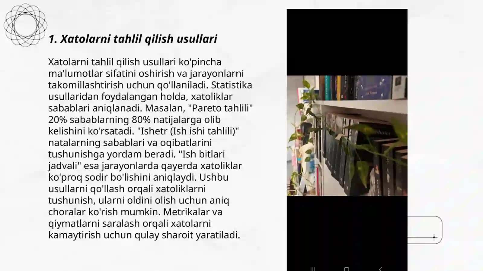 Xatolarni tahlil qilish usullari 3