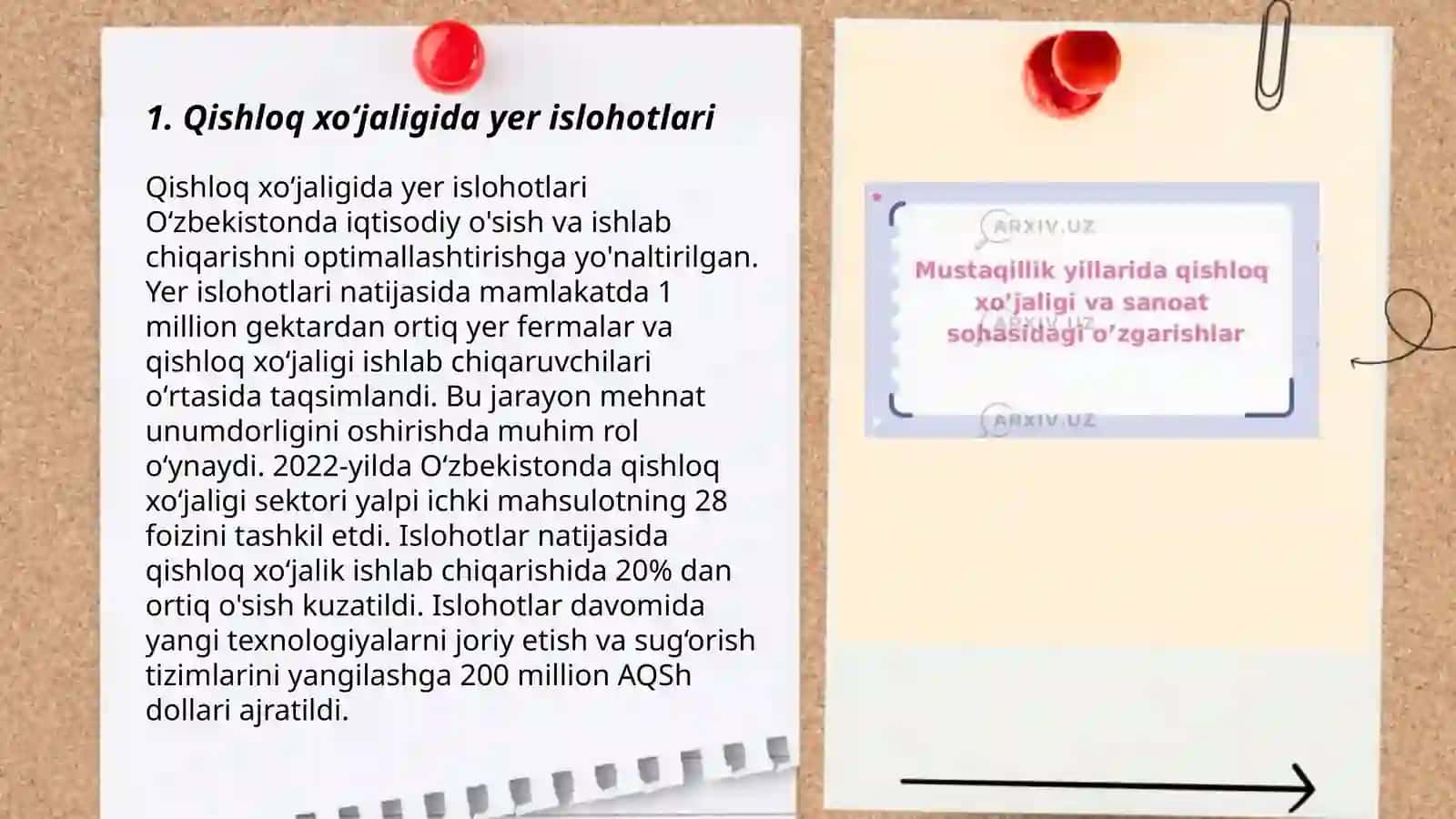 Qishloq xoʻjaligida yer islohotlari 3