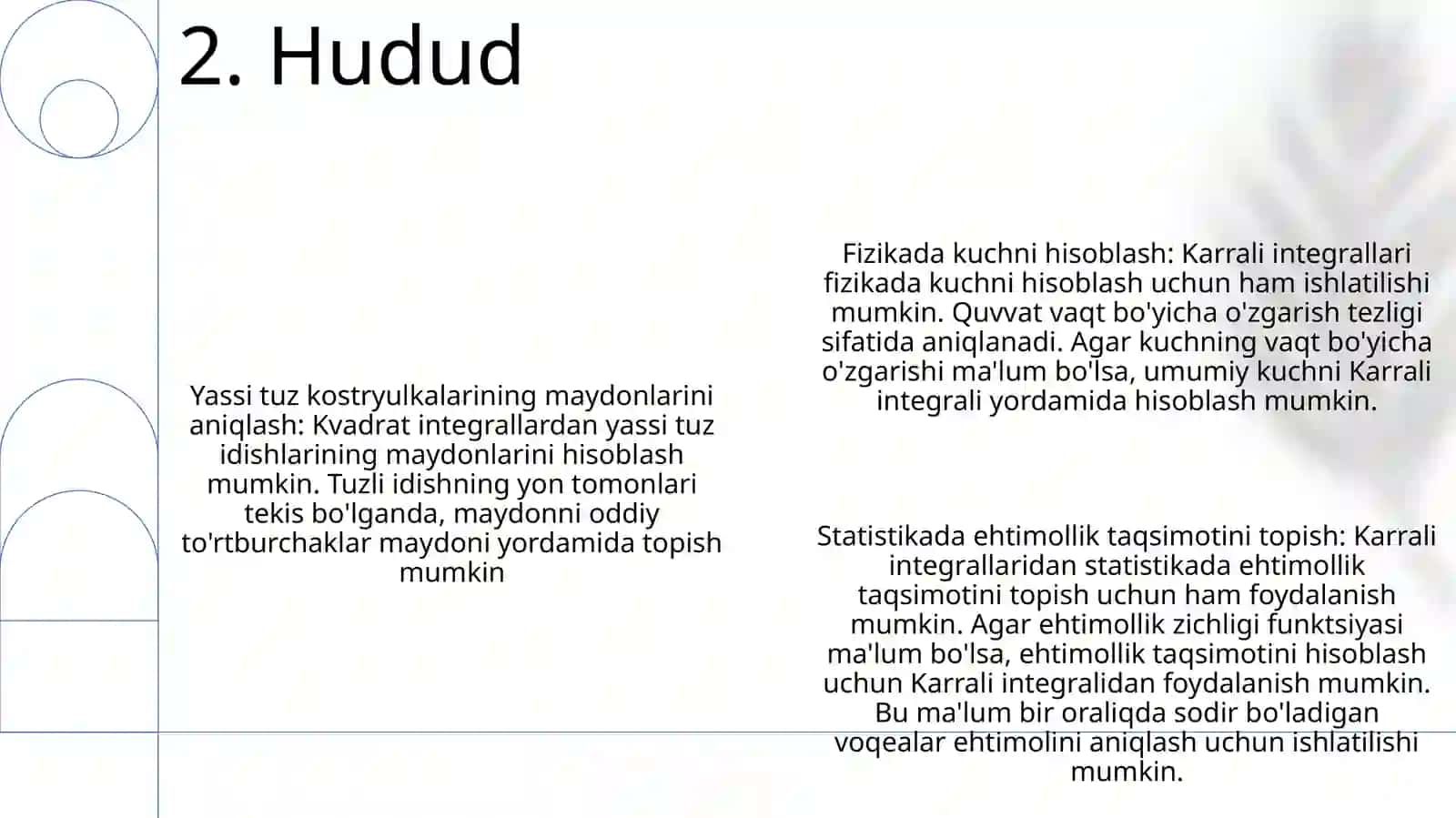 Karrali Integrallarning Tatbiqlari 3