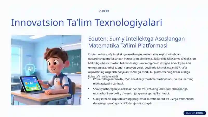 Oʻqituvchilarga yordam beruvchi zamonaviy platformalar va xizmatlar 3