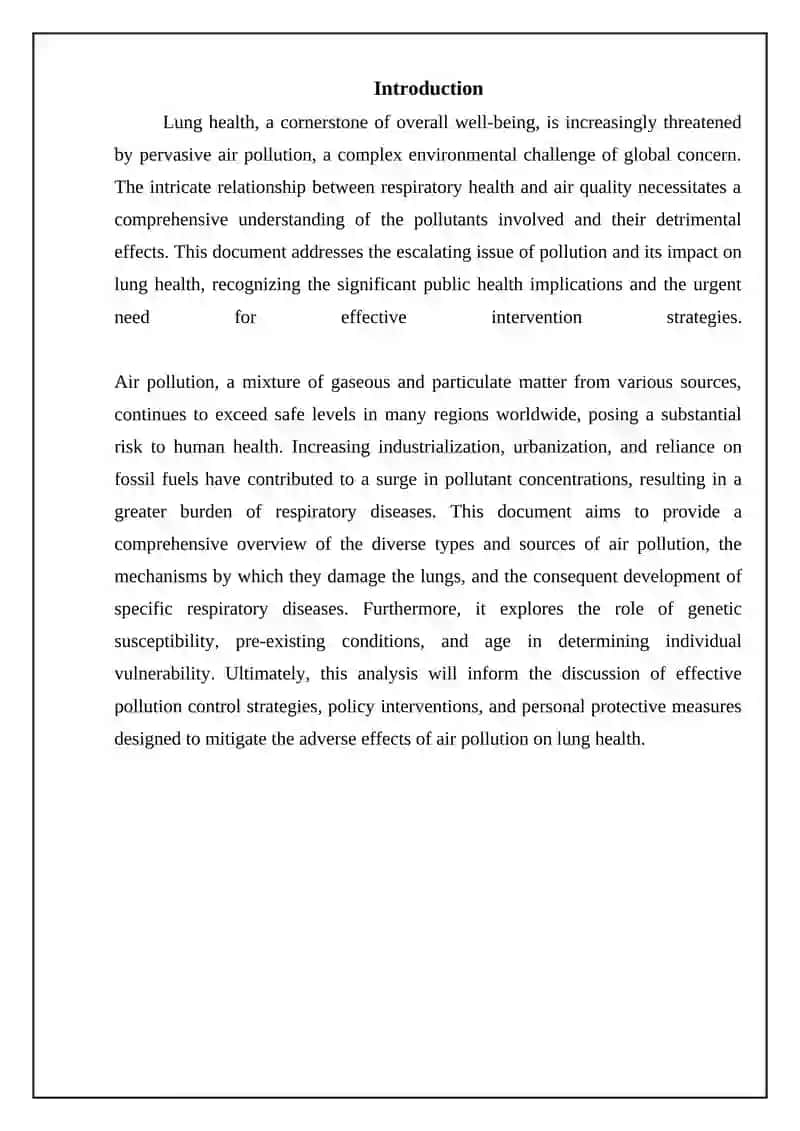 Pollution and Lung Health 3