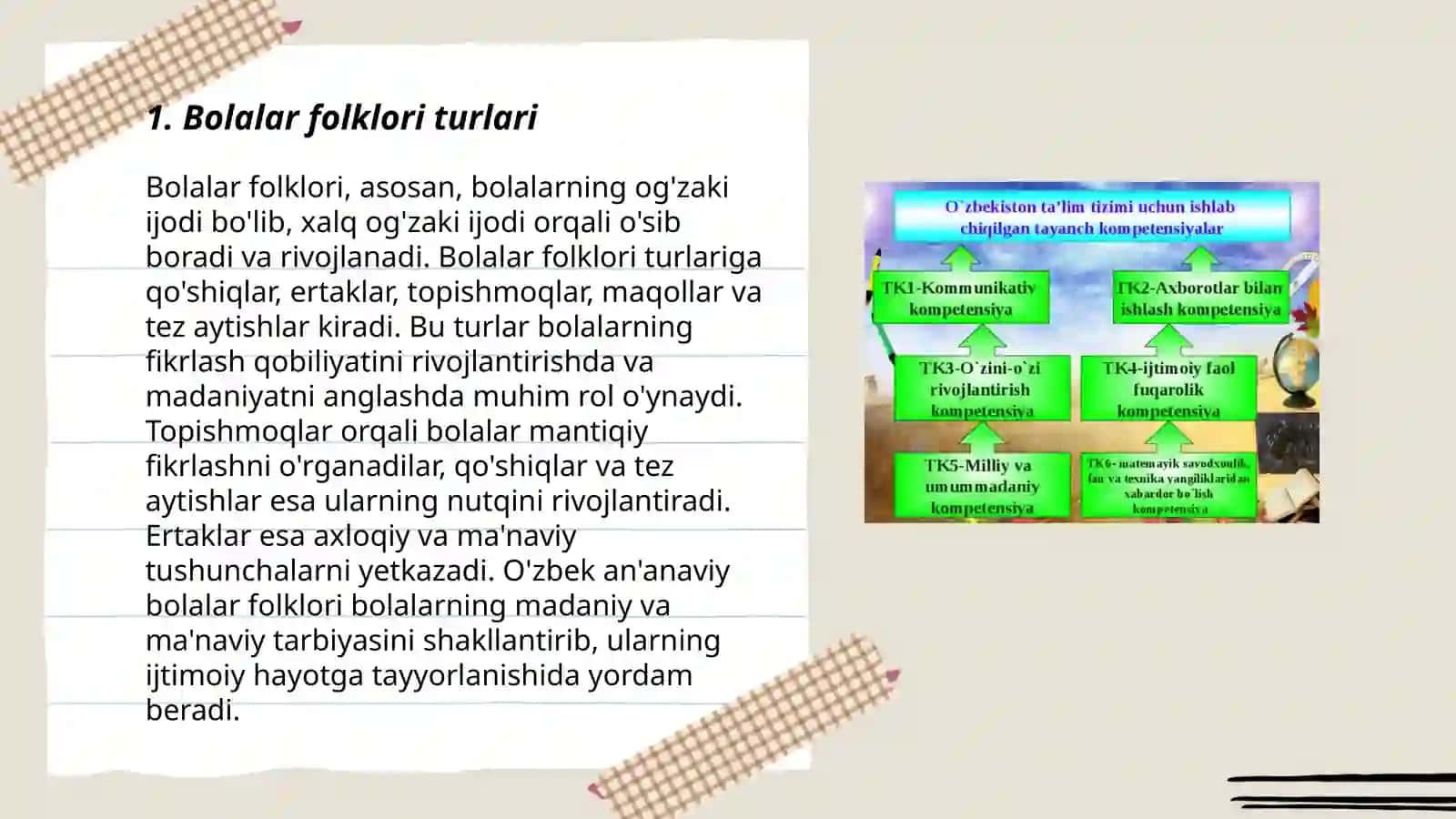 Bolalar folklori naʼmunalarining oʻziga xos belgilarini aniqlash 3