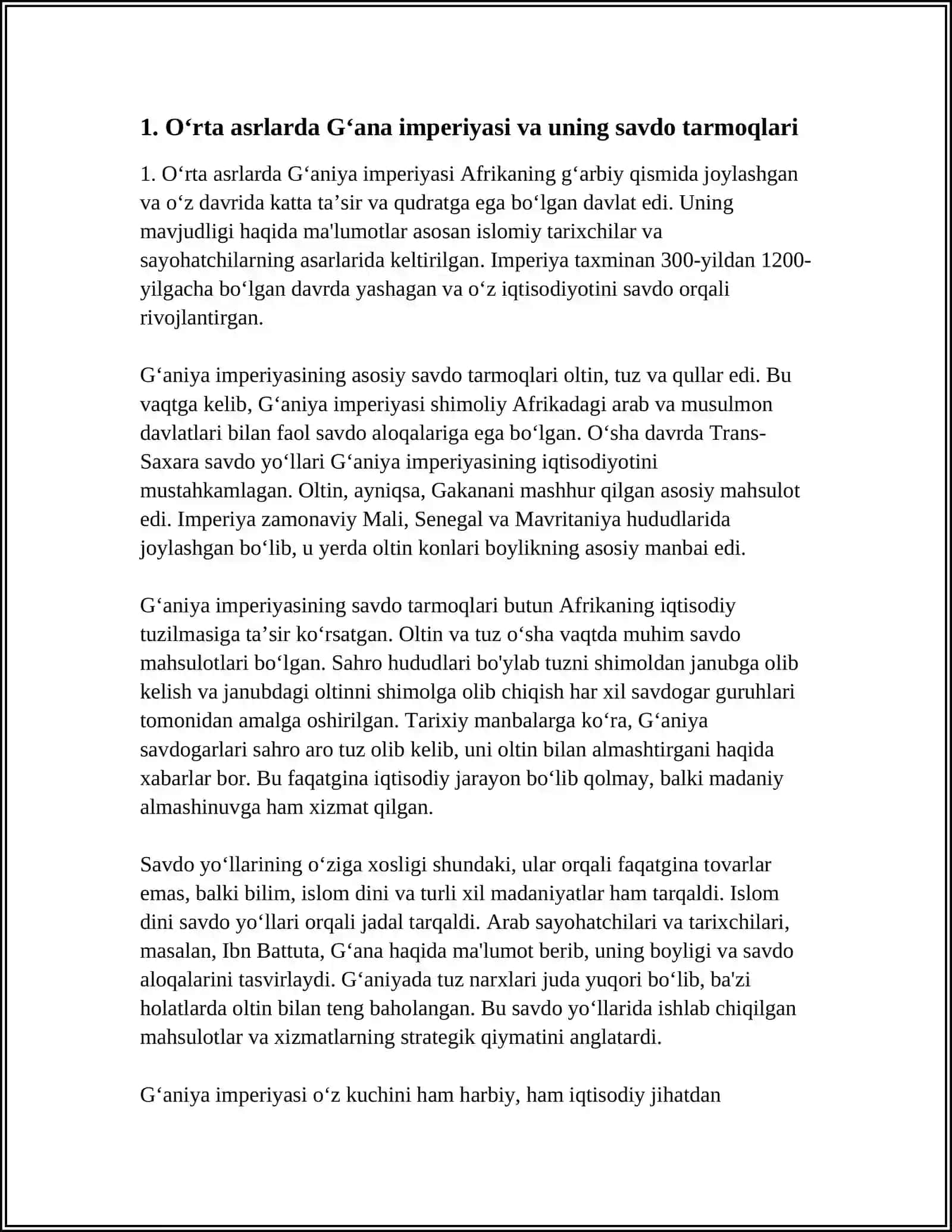 OʻRTA ASRLARDA AFRIKA 3