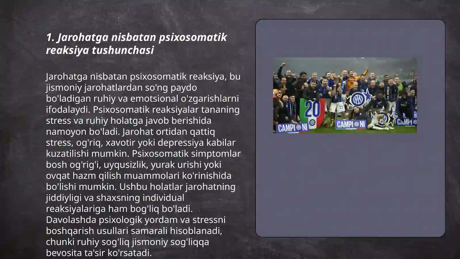 Jarohatga nisbatan psixosomatik reaksiya 3
