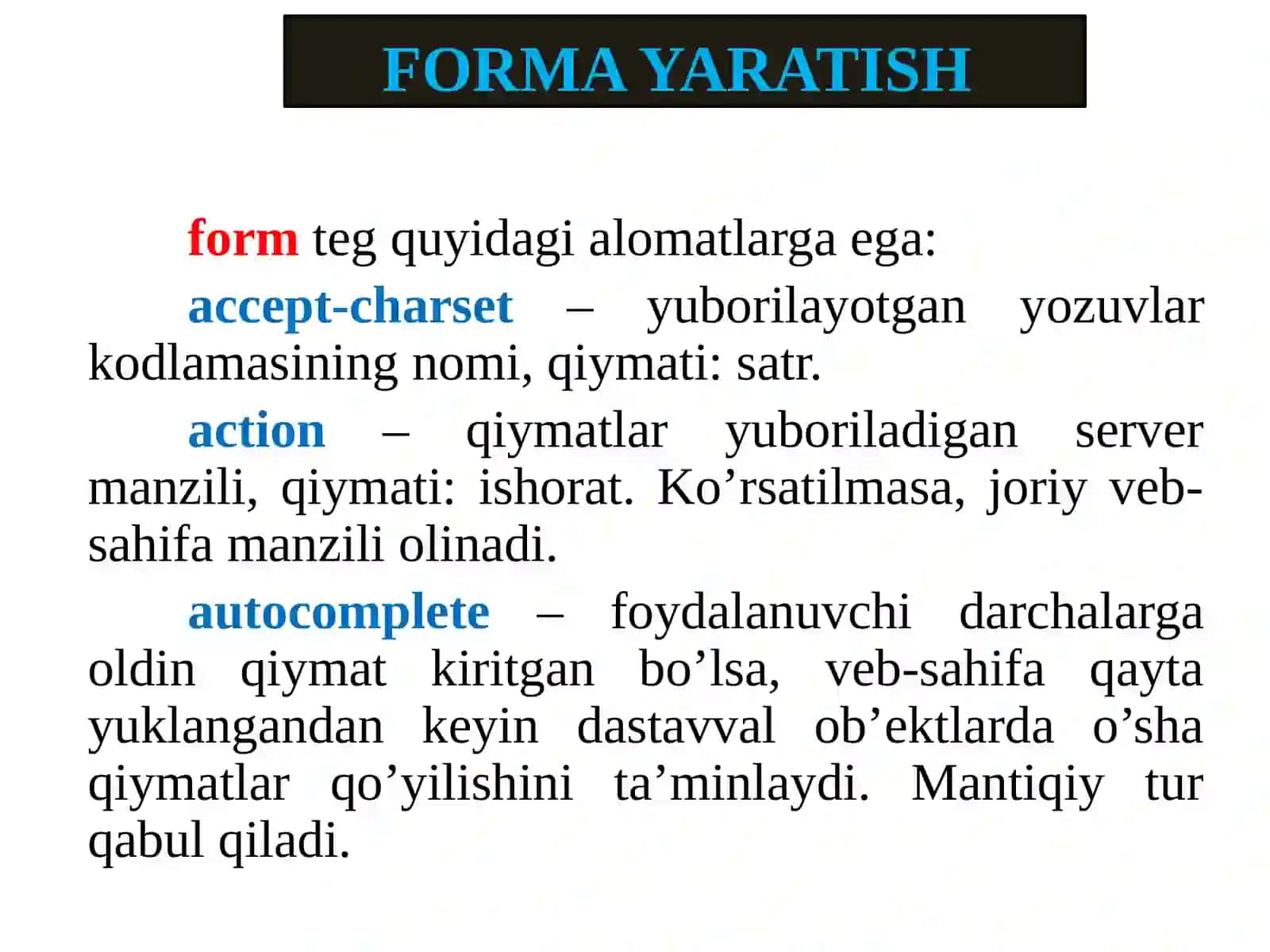 Forma yaratish 3