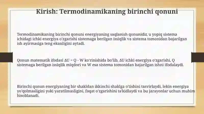 Termodinamikaning I-qonunini izojarayonlarga tatbiqi 3