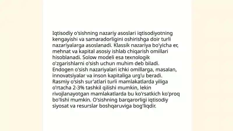 Iqtisodiy o'sishning nazariy asoslari 3