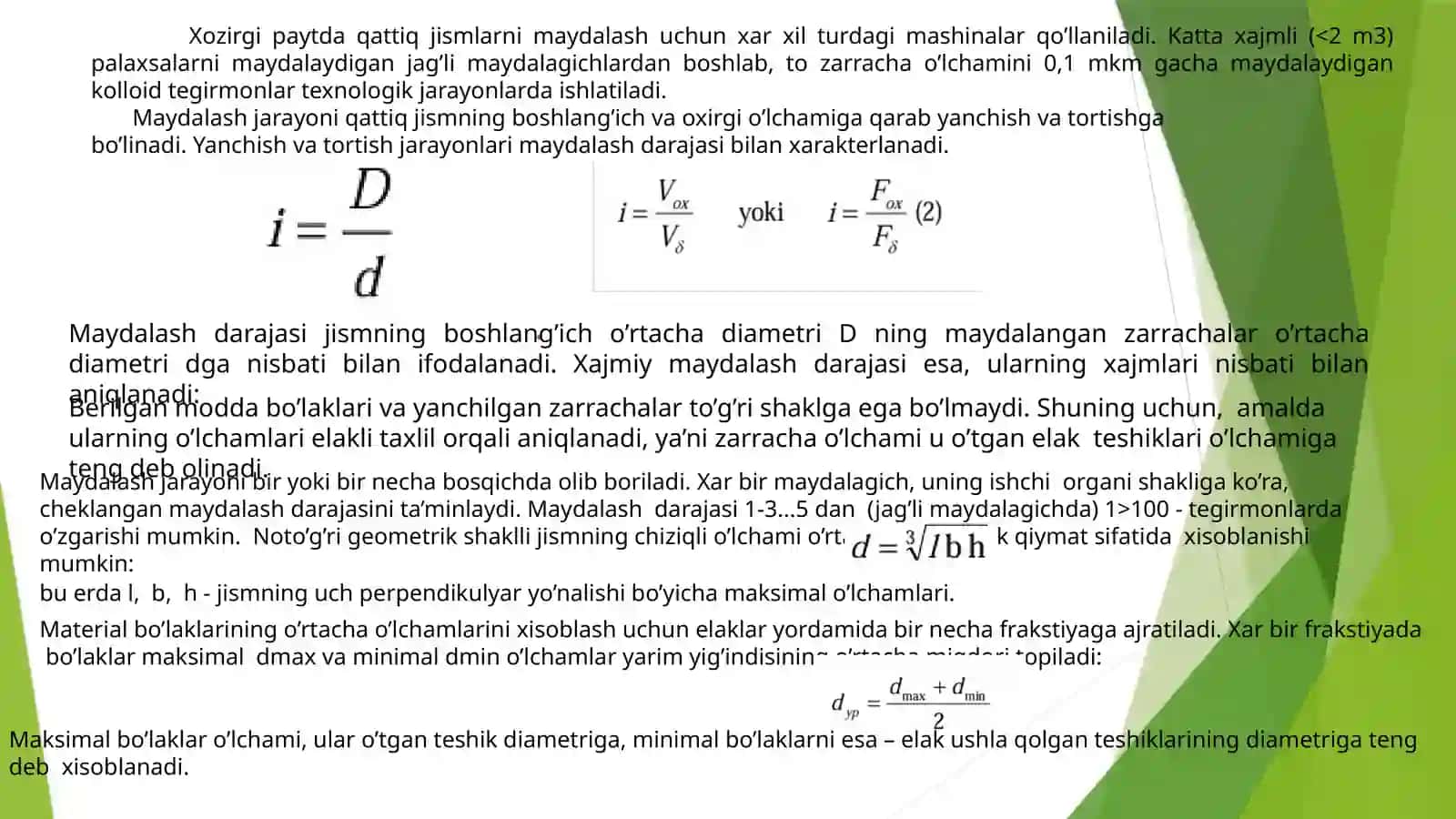Foydali qazilmalarni boyitish va qayta ishlash asoslari 3