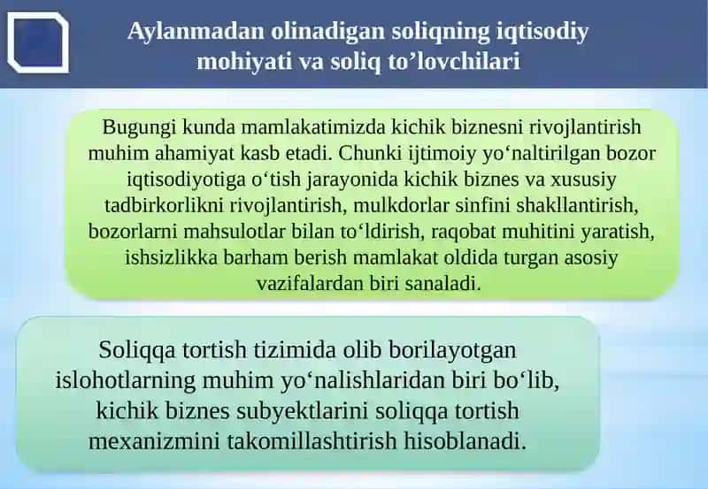 Aylanmadan olinadigan soliq 3